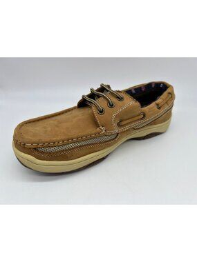 Reel Legends Catamaran Leather Slip-On Men Boat Shoes Size 9.5M